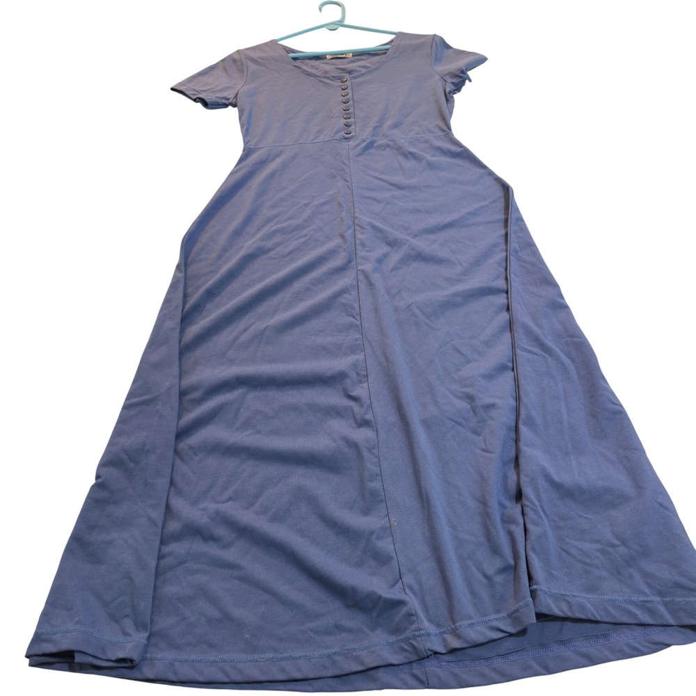 Laura Tyler Maxi Dress Vintage 90s Blue Cotton Blend Solid Size M